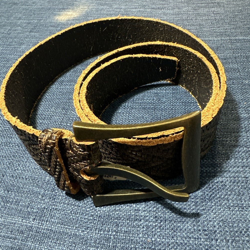 VTG Joseph Abboud Brown Leather Belt JA 029 Made In Italy Men's Size 34